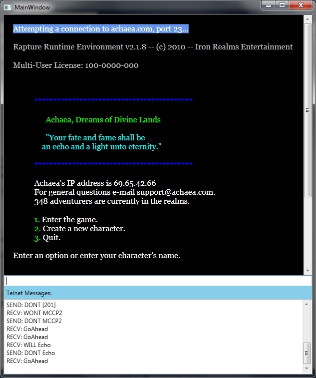 Demo application in action.