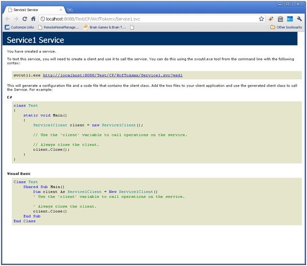 a functioning Service1.svc