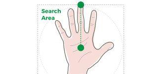 Kinect Finger Tracking Search Area