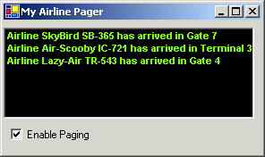 Windows Forms Pager Application