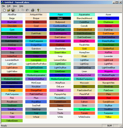 List Names on Naming Common Colors   Codeproject