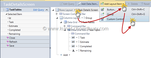13. Add TaskDashboardChart Control to the Screen 13. Add TaskDashboardChart Control to the Screen
