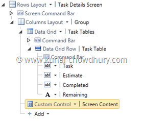 14. Custom Control Added to the Screen 14. Custom Control Added to the Screen