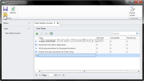 9. Insert Some Data Records to the TaskTable 9. Insert Some Data Records to the TaskTable
