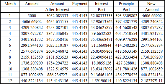 Amortization Table. If we take a look at this table carefully, 