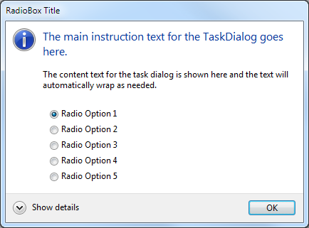 Radio button box