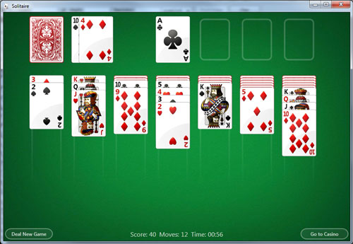 Set Up Solitaire Game Cards