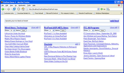 A screenshot of The iGoogle Demo