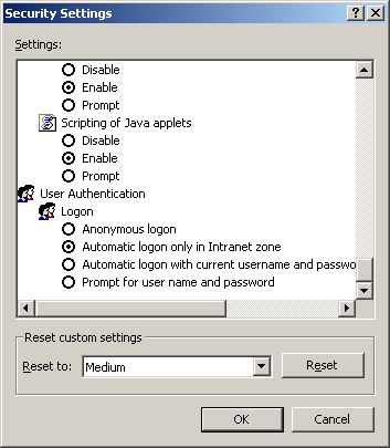 Custom Zone Level setting