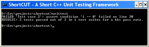 Unit test console output