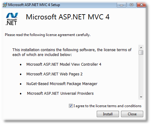 ASP.NET MVC 4 Install using Standalone Installer - Shemeer NS