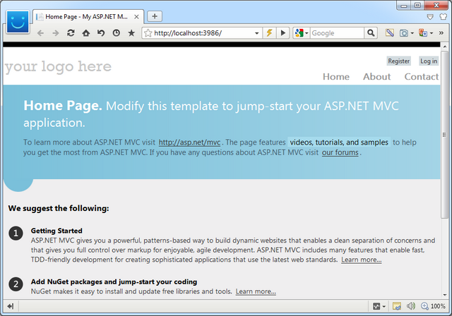 First MVC 4 Web Application