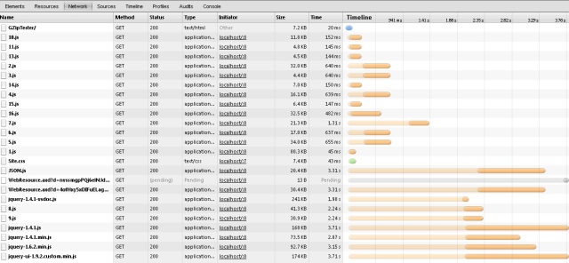 Uncompressed JS files