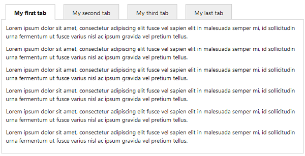 jQuery Tabs MVC Control