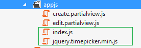 Adding TimePicker js file