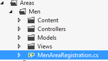 Add Men Area in Demo Application