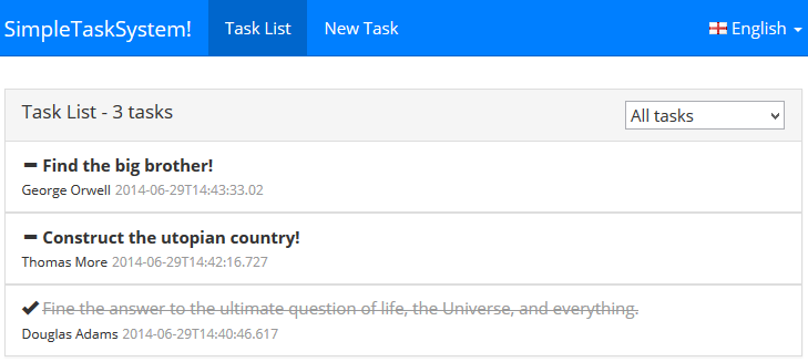 Simple Task System Screenshot