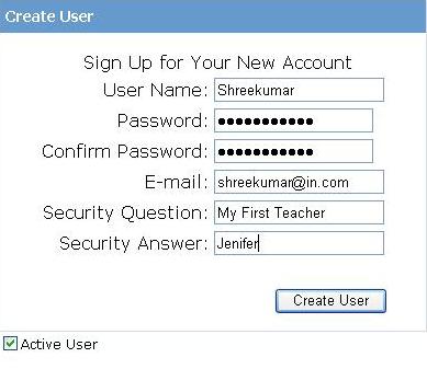 Create User