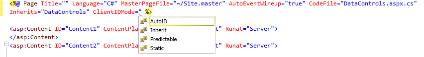 ClientIDMode at Page level