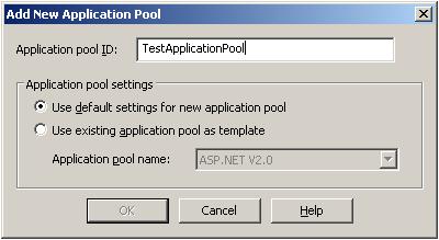 Application Pool Creation