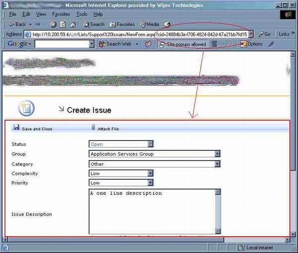 Sample screenshot