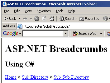 Breadcrumbs without file name appended