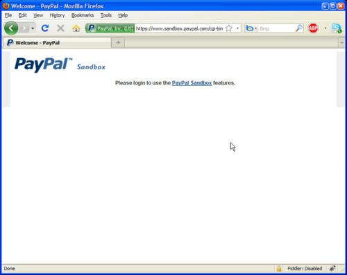 Login to use the PayPal Sandbox features