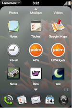 Palm Pré desktop