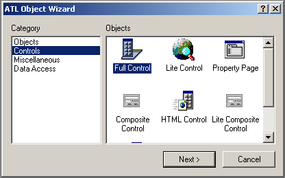 ATL Object Wizard