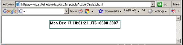 Scriptable ActiveX Web Control