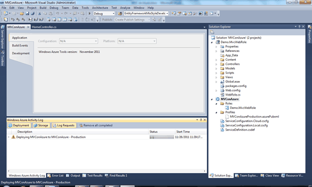 Publish Status in Visual Studio