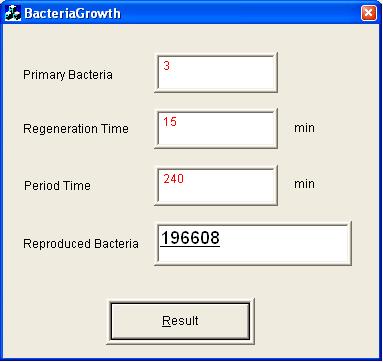 Bacterial Growth Formula Doubling