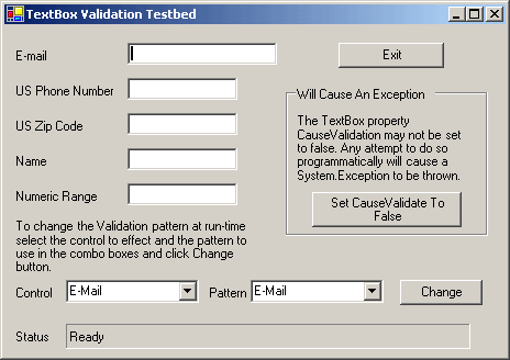 validating input in vb.net. NET Framework TextBox . This control will ensure that the information 