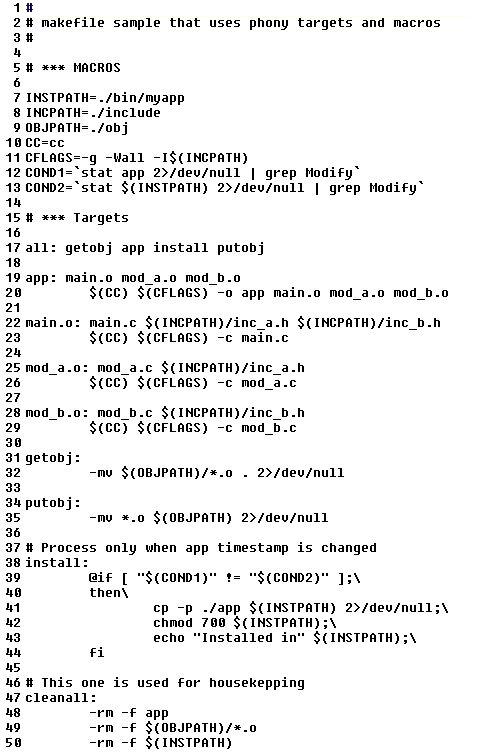 exemple de makefile in c