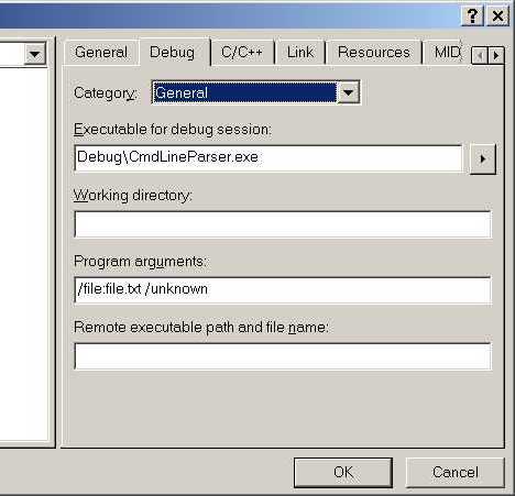 Project setting dialog (Alt-F7), dialog window