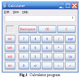 Text Box:  
Fig.1  Calculator program
