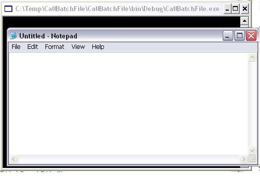 console Application calling notepad