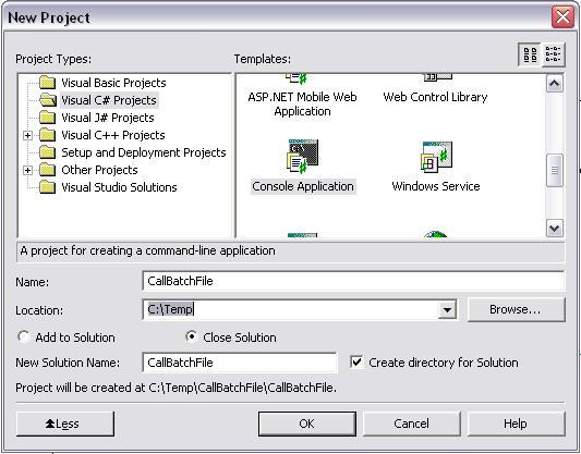 CreateConsoleproject
