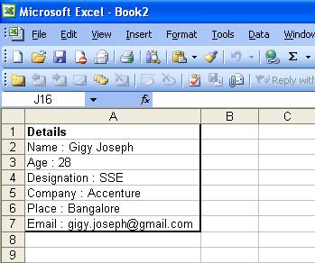 Sample screenshot