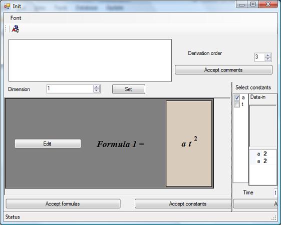 Property editor of Init