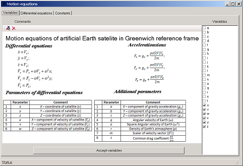 Parameters