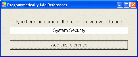 Programmatically Add References Demo