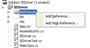 Right click references and select Add Reference