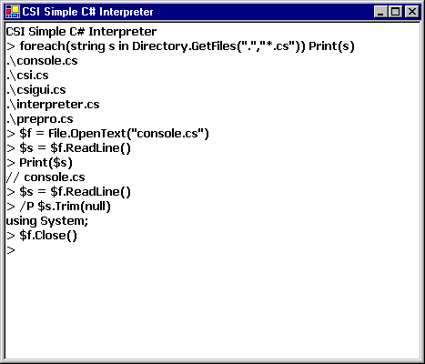 CSI Graphical Console