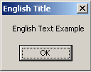 Messsage Box with English Text