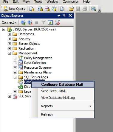 how to send email using sql server agent job