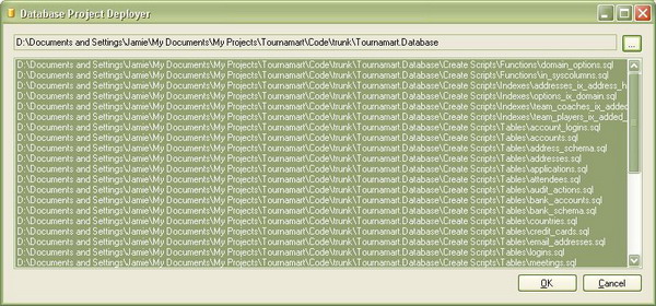Database Project Deployer main screenshot