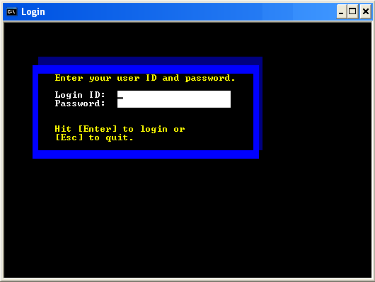 Login Screen