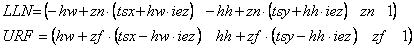 LLN, URF coordinates