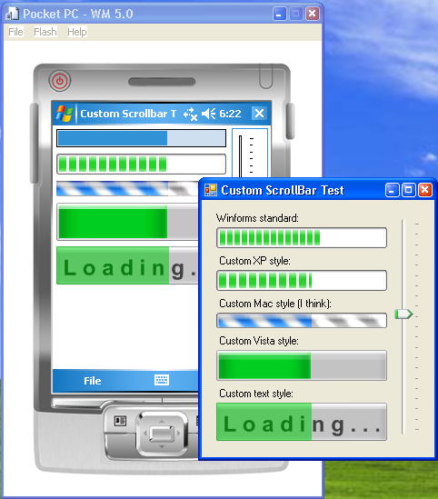 Custom ProgressBar different styles both on Windows and Windows Mobile